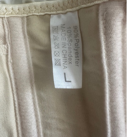 Ivory‎ Satin Bustier Corset Top Lace-Up Back Burlesque Inspired Womens Size L - Picture 6 of 6